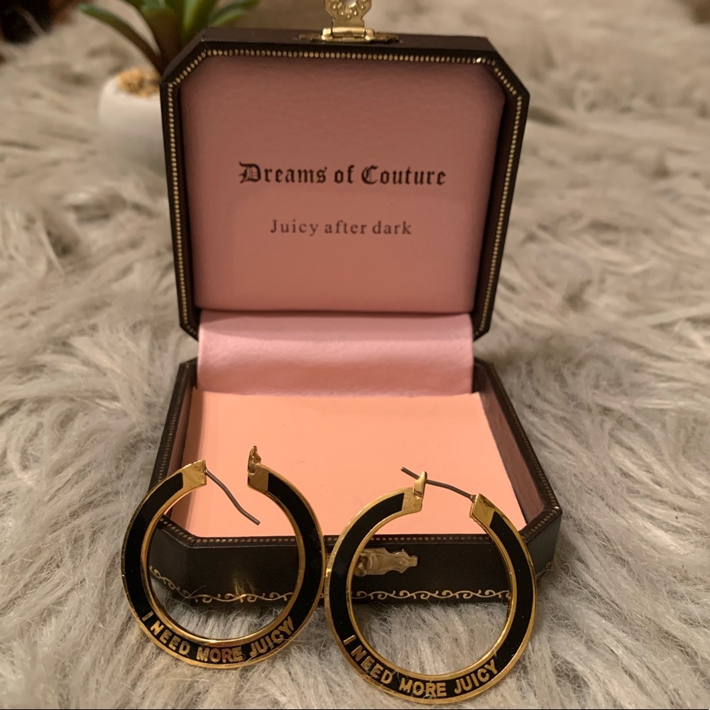 'I Need More Juicy' Juicy Couture Hoop"